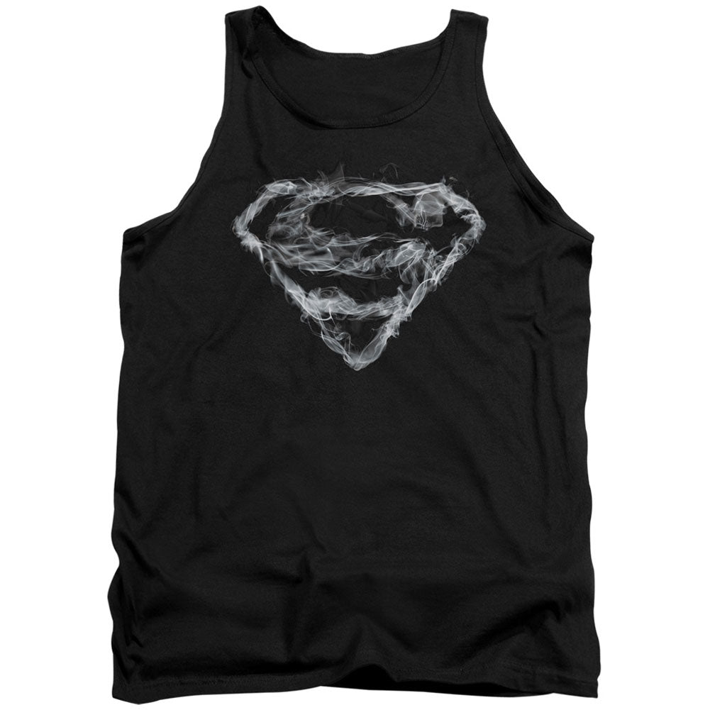 Superman Smoking Shield Mens Tank Front