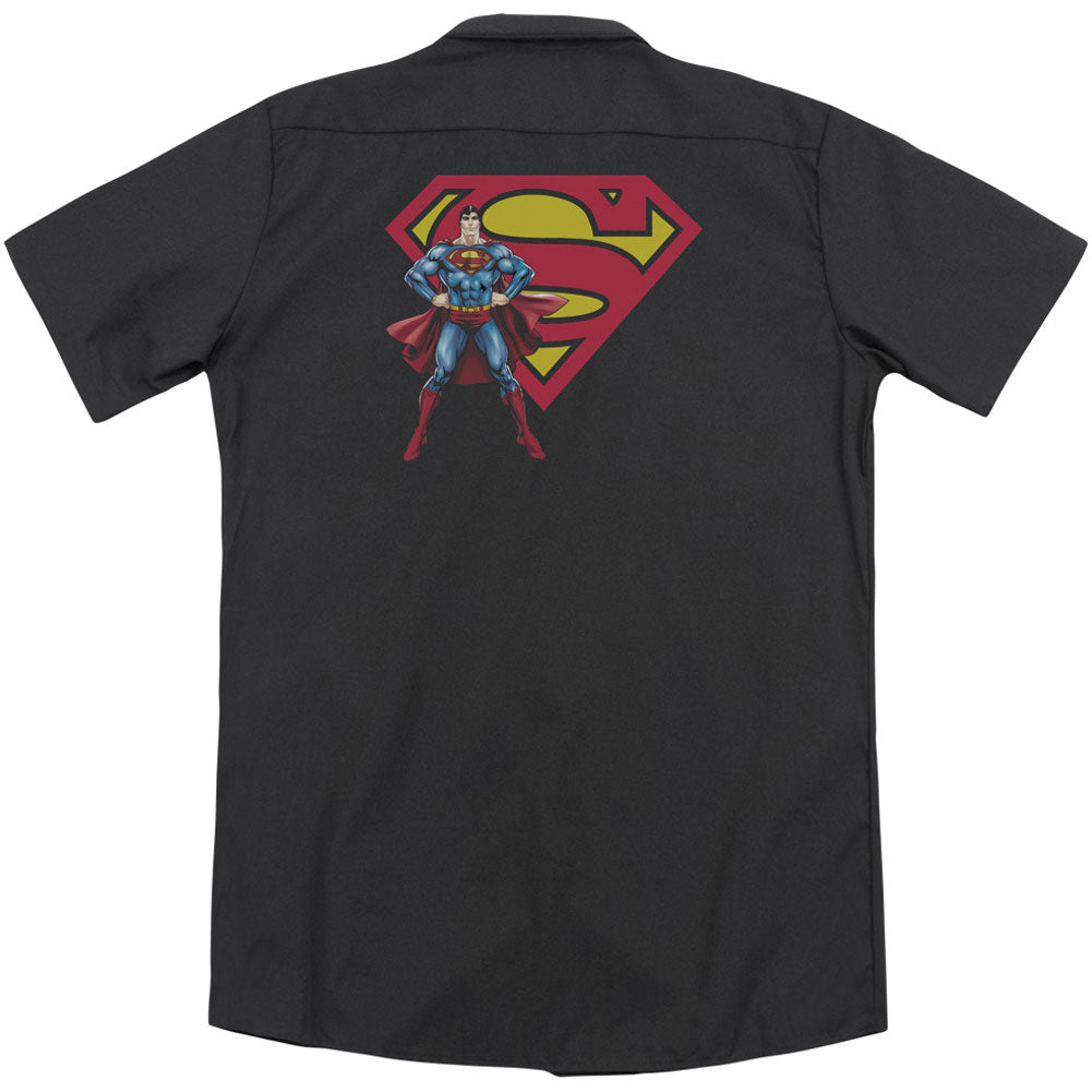 Superman & Logo (Back Print) Workshirt Back