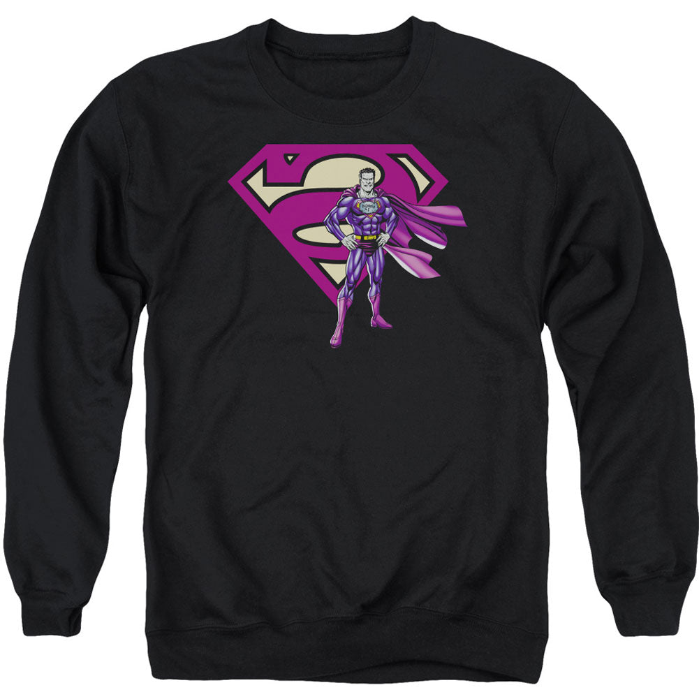 Superman Bizarro & Logo Adult Sweatshirt Front