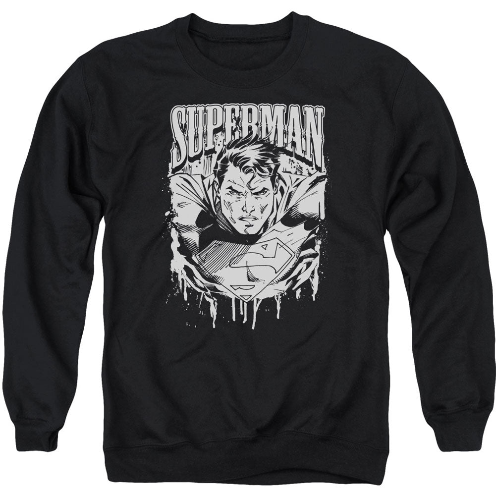 Superman Super Metal Adult Sweatshirt Front
