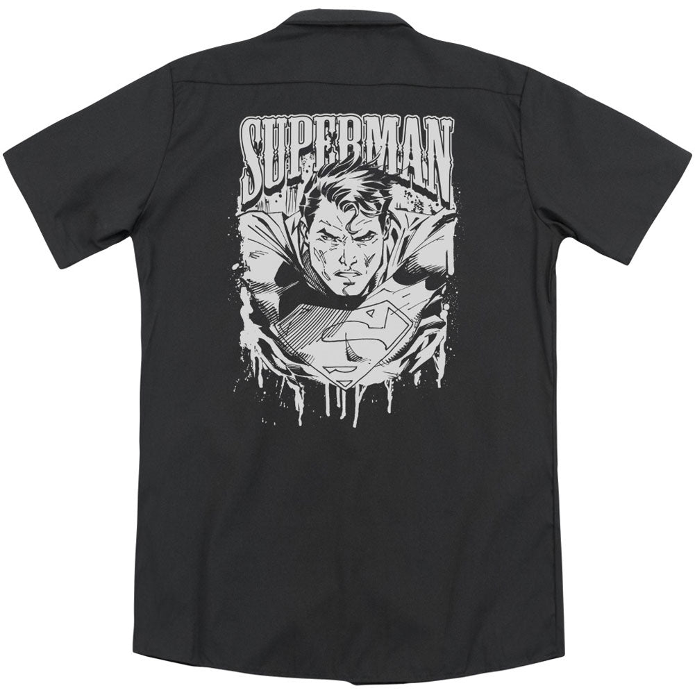 Superman Super Metal (Back Print) Workshirt Back