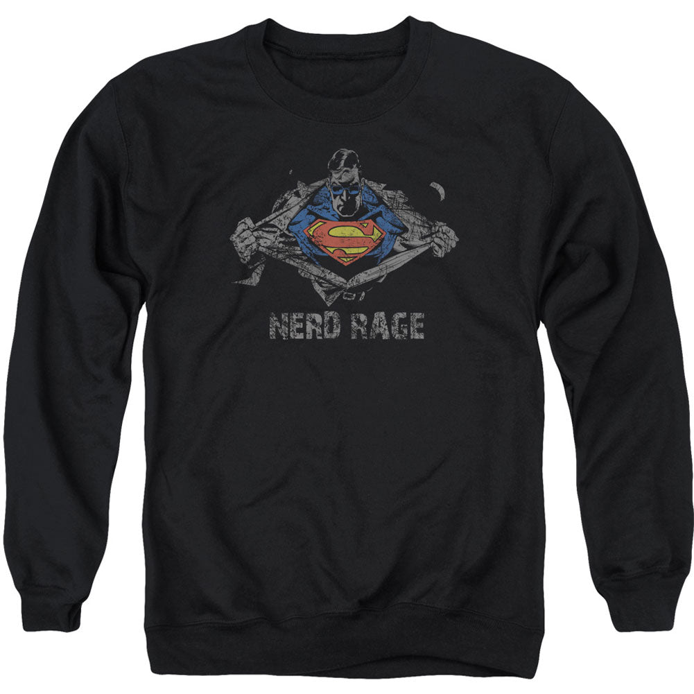 Superman Nerd Rage Adult Sweatshirt Front