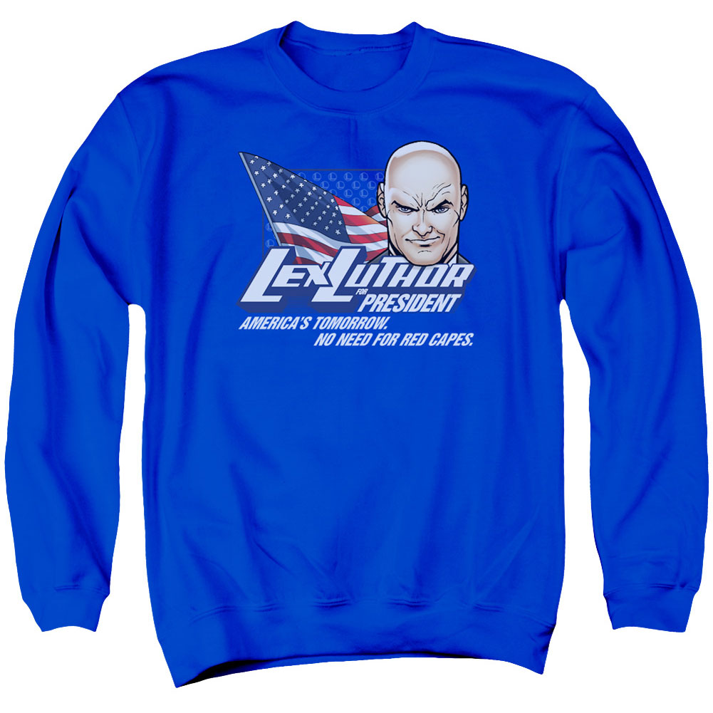 Superman Lex For President Adult Sweatshirt Front