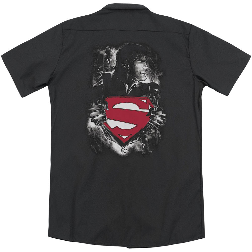 Superman Darkest Hour (Back Print) Workshirt Back