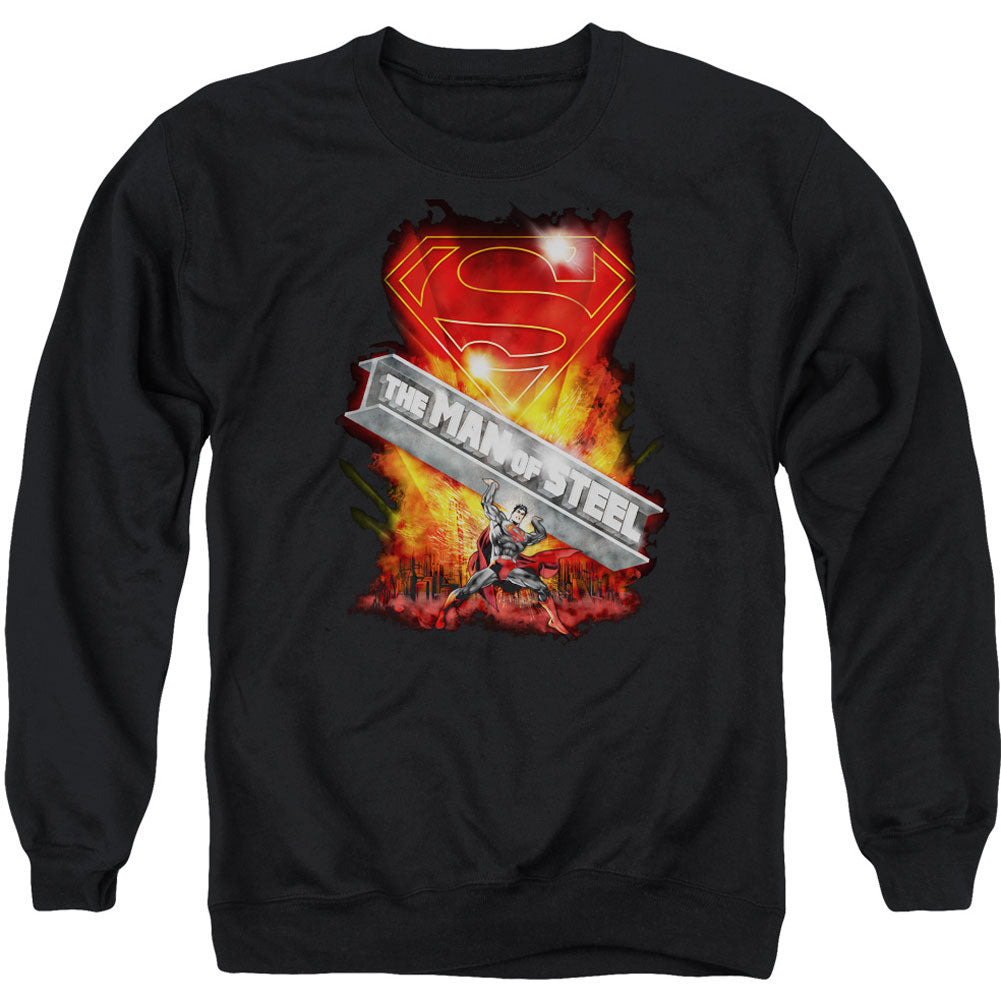 Superman Steel Girder Adult Sweatshirt Front