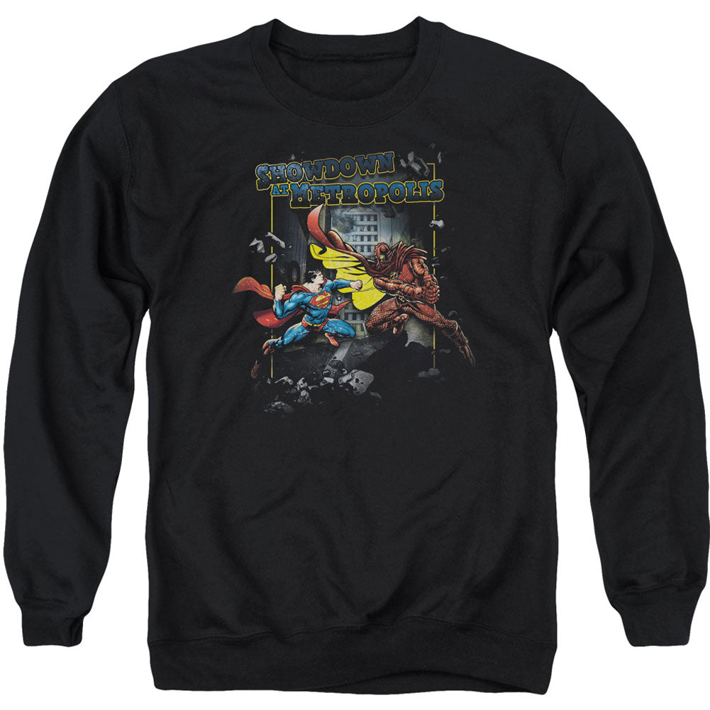 Superman Showdown Adult Sweatshirt Front