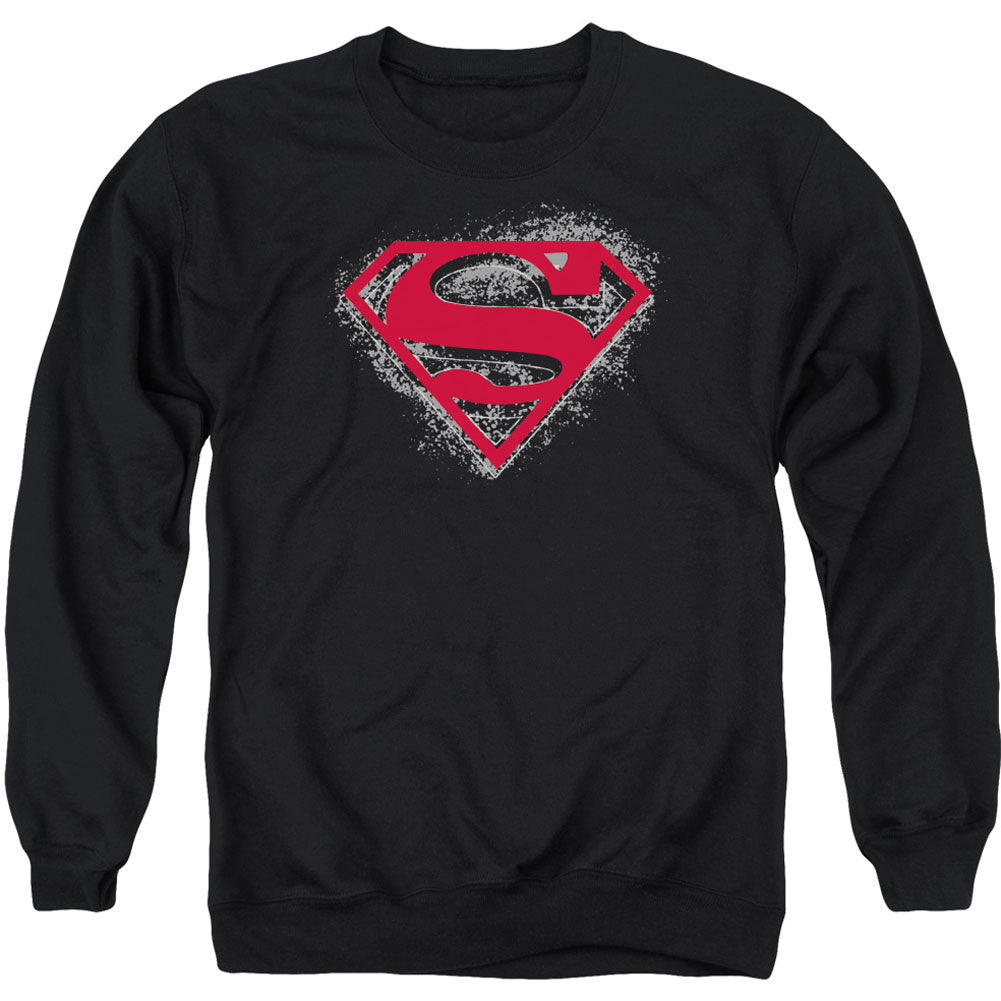 Superman Hardcore Noir Shield Adult Sweatshirt Front