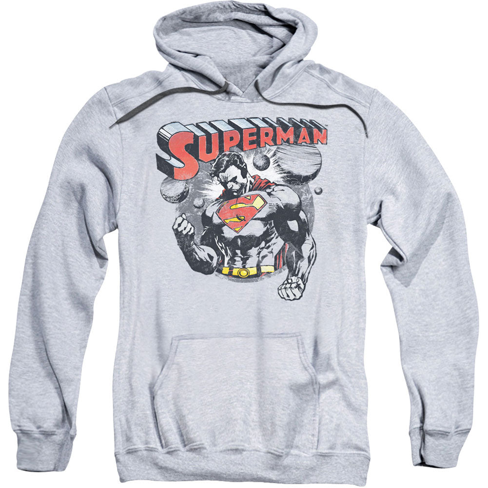 Superman Super Ko Adult 25% Poly Hooded Sweatshirt Front