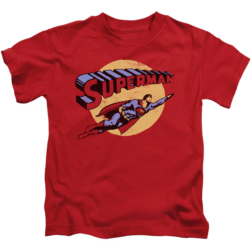 Superman Fly By Juvenile Childrens T-shirt Front