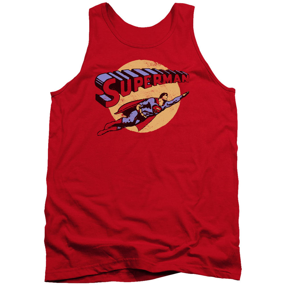Superman Fly By Mens Tank Front