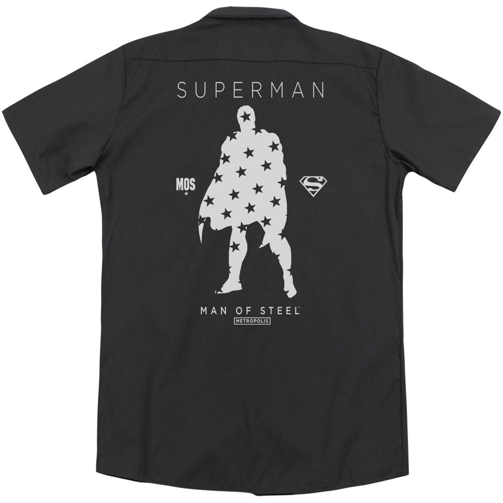 Superman Star Silhouette(Back Print) Workshirt Back