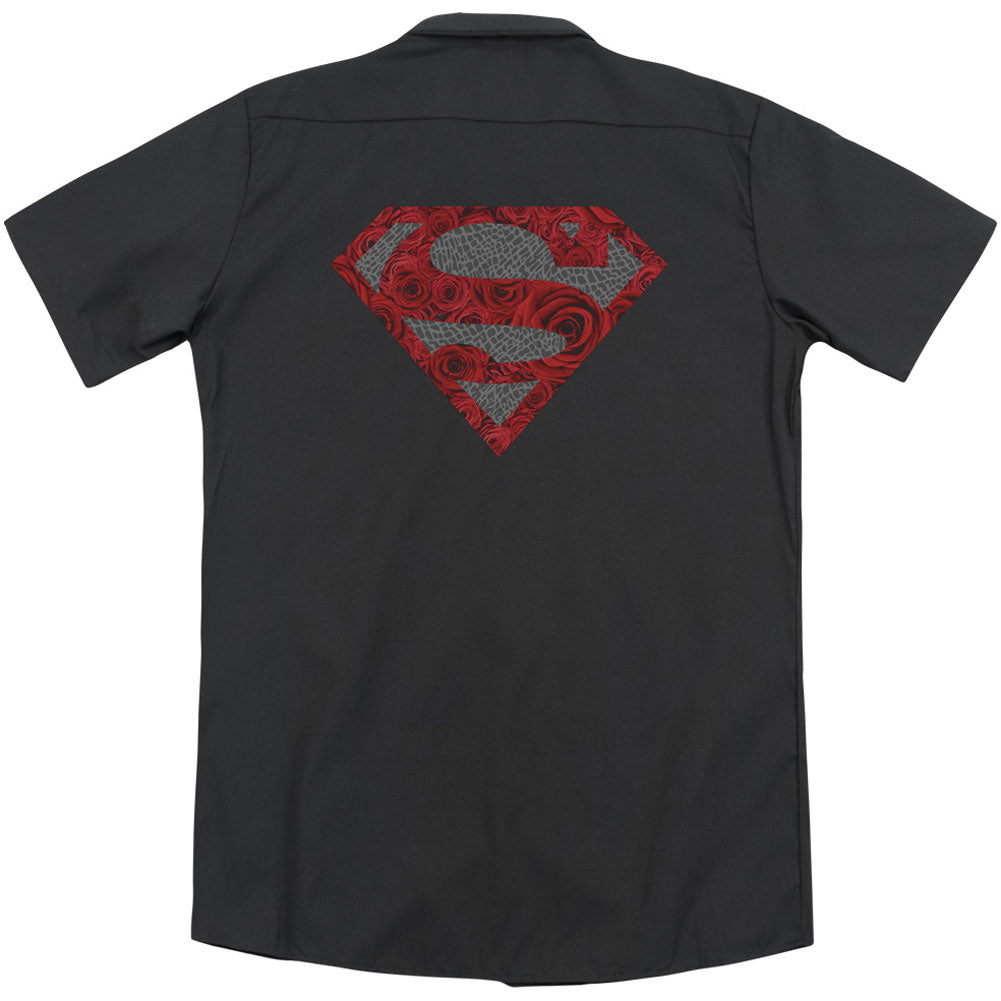 Superman Elephant Rose Shield(Back Print) Workshirt Back