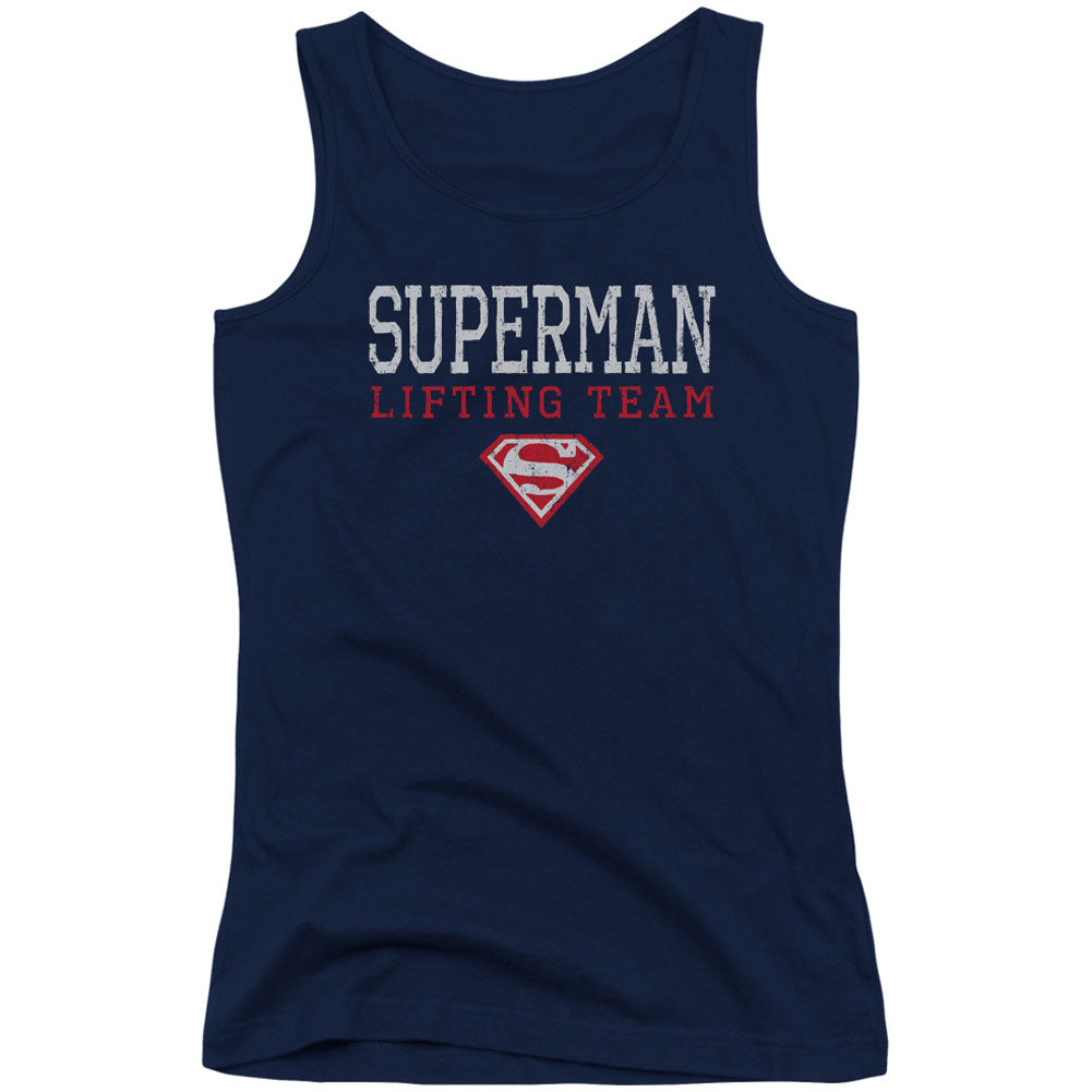 Superman Lifting Team Womens Tank Front