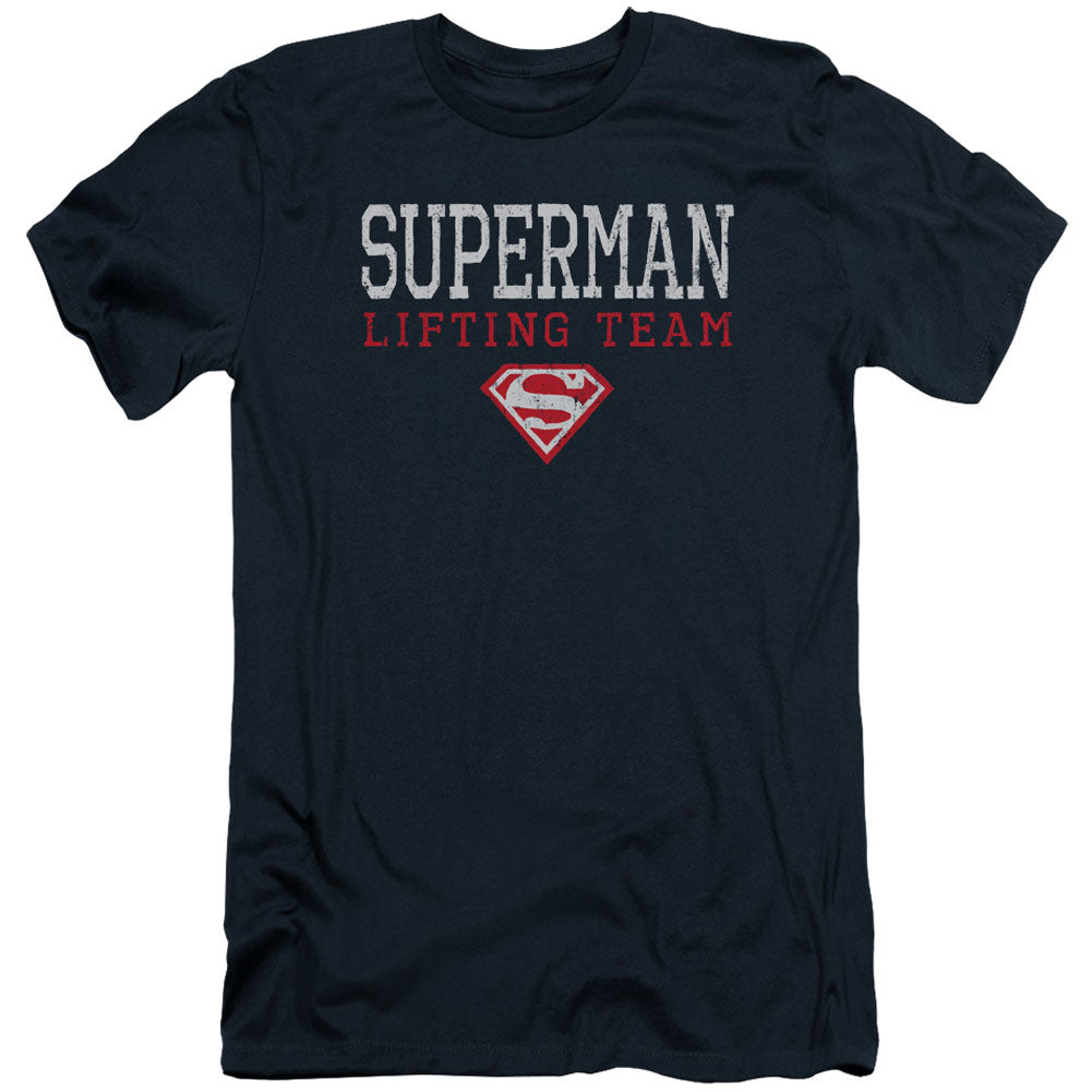 Superman Lifting Team Adult Slim Fit Slim Fit T-shirt Front
