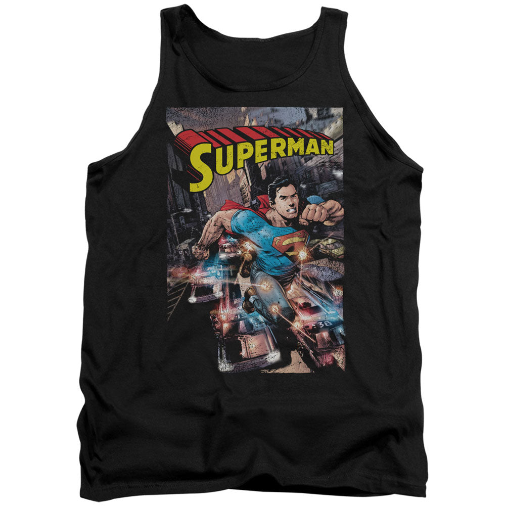 Superman Action One Mens Tank Front