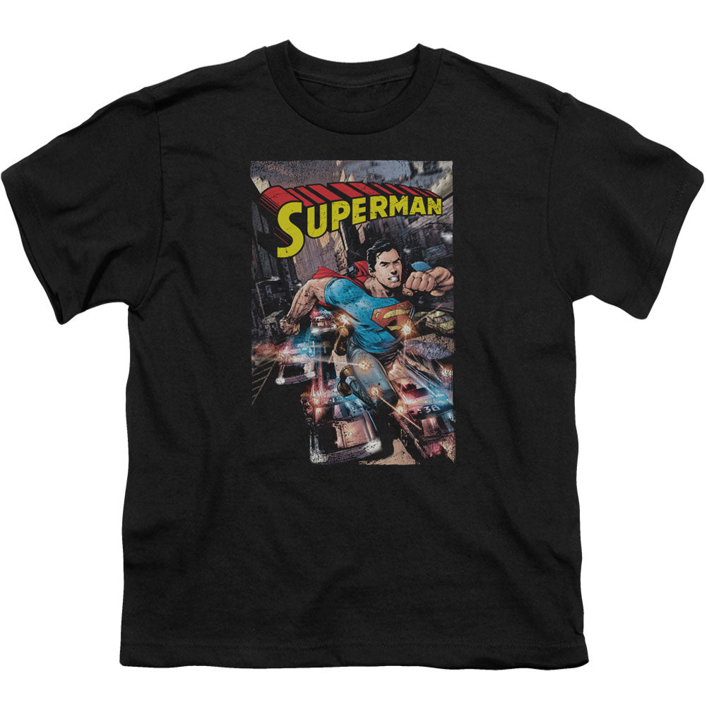 Superman Action One Youth T-shirt Front