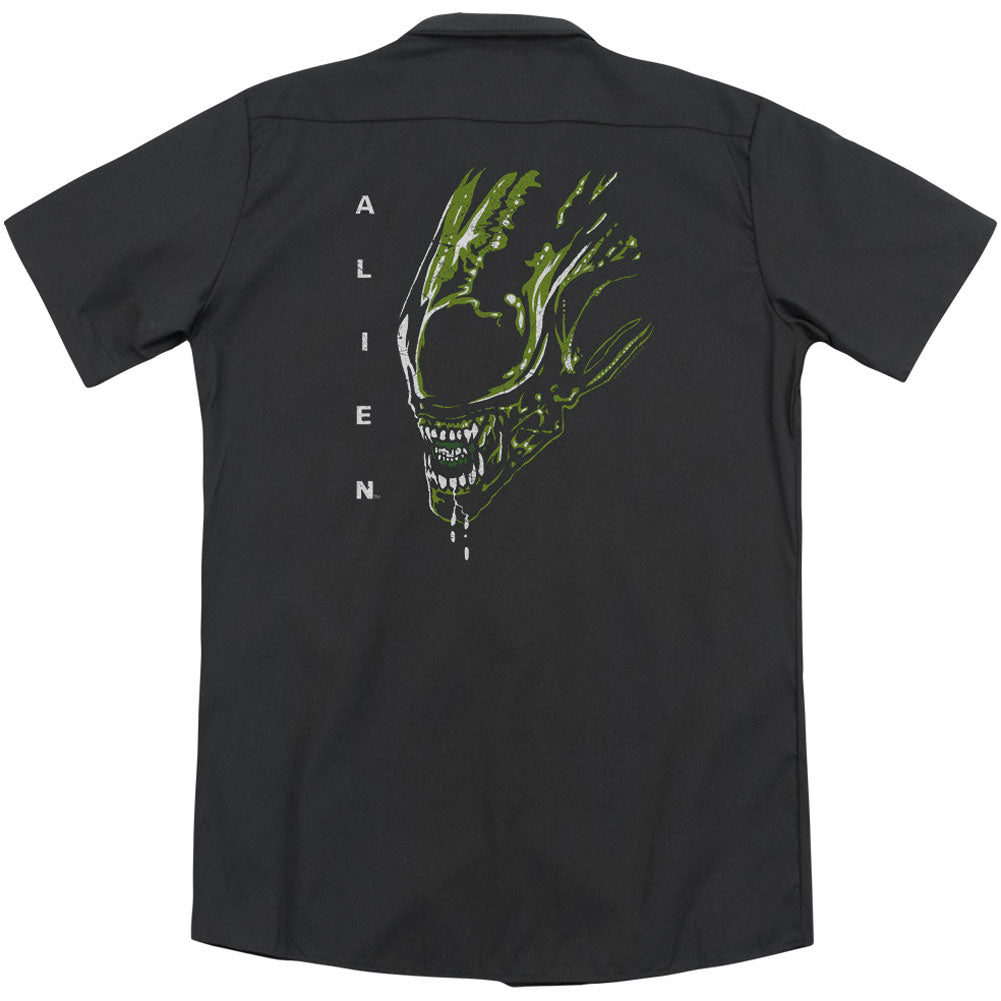 Alien Acid Drool(Back Print) Workshirt Back