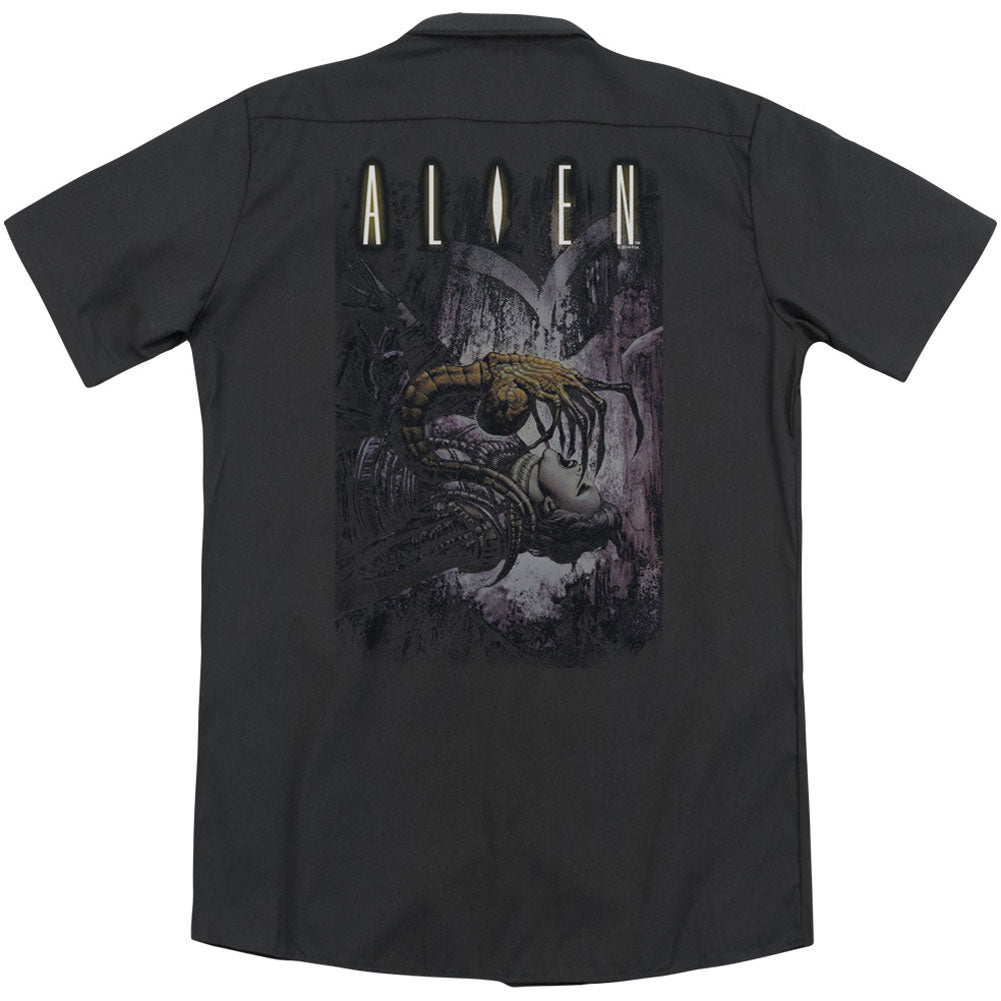 Alien Hugger(Back Print) Workshirt Back