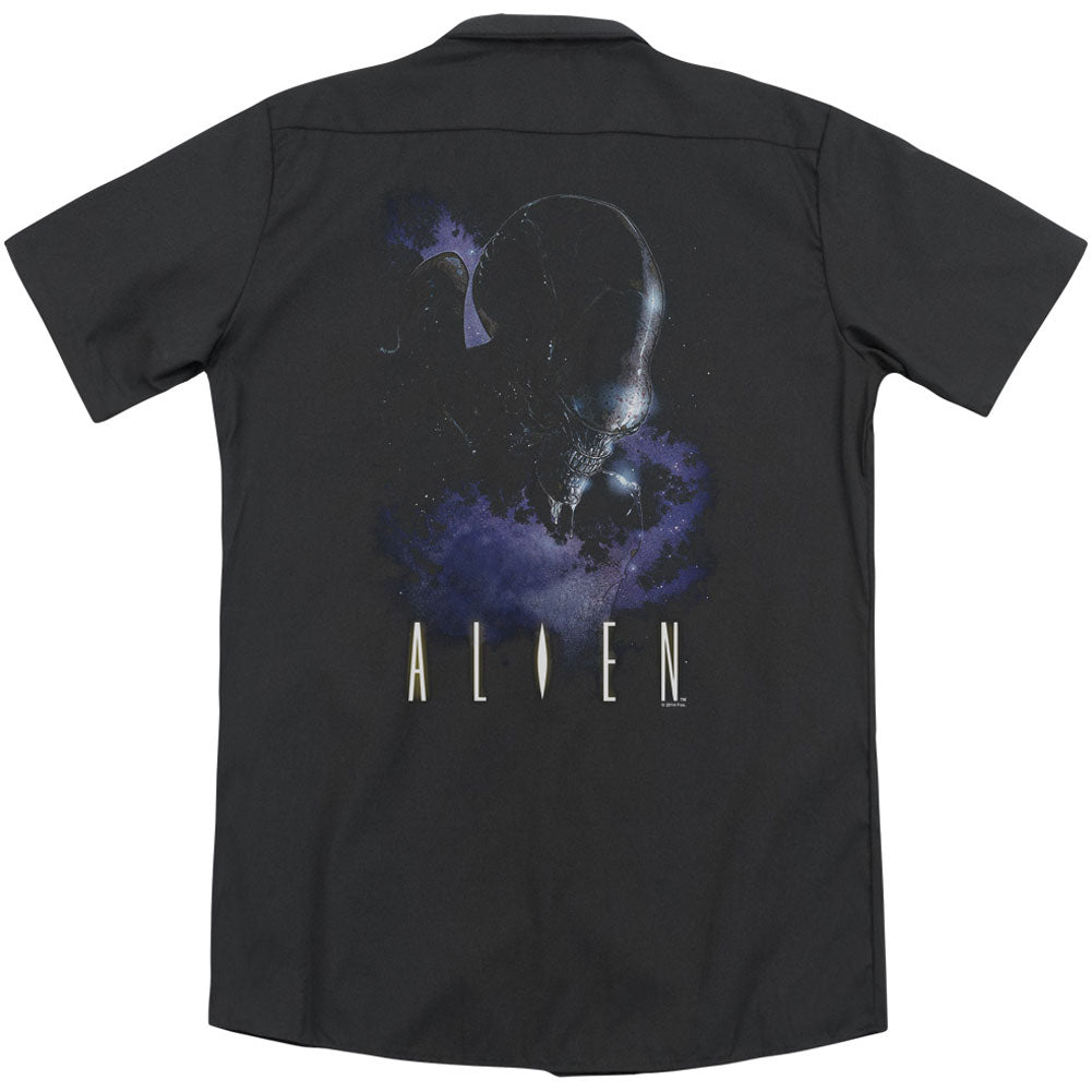Alien In Space(Back Print) Workshirt Back