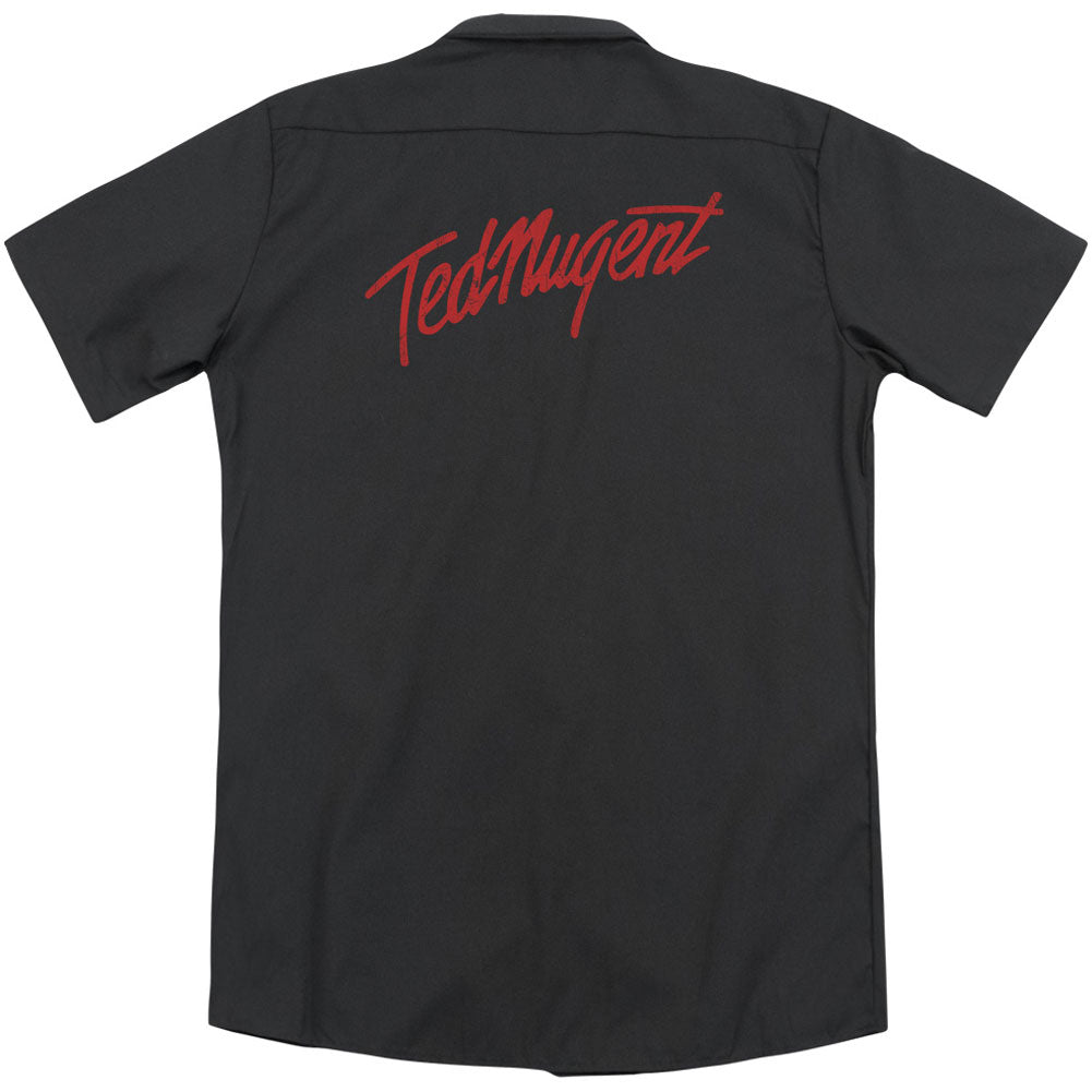 Ted Nugent Distress Logo(Back Print) Work Shirt Back