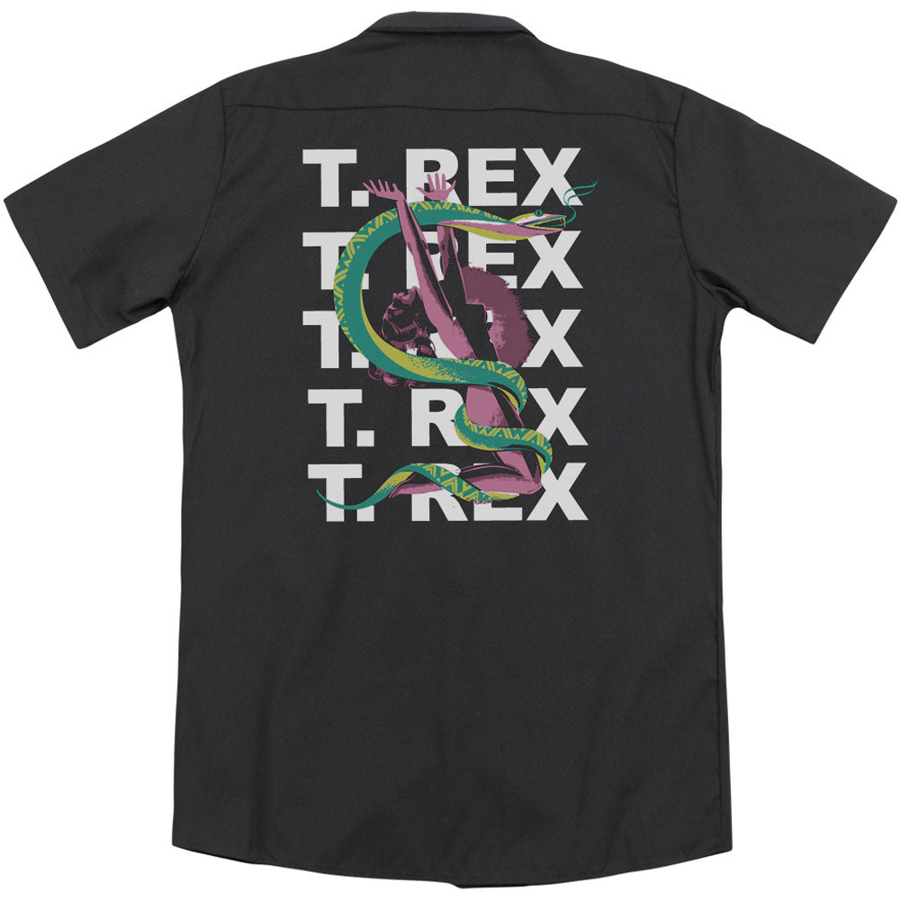 T. Rex Snake(Back Print) Work Shirt Back