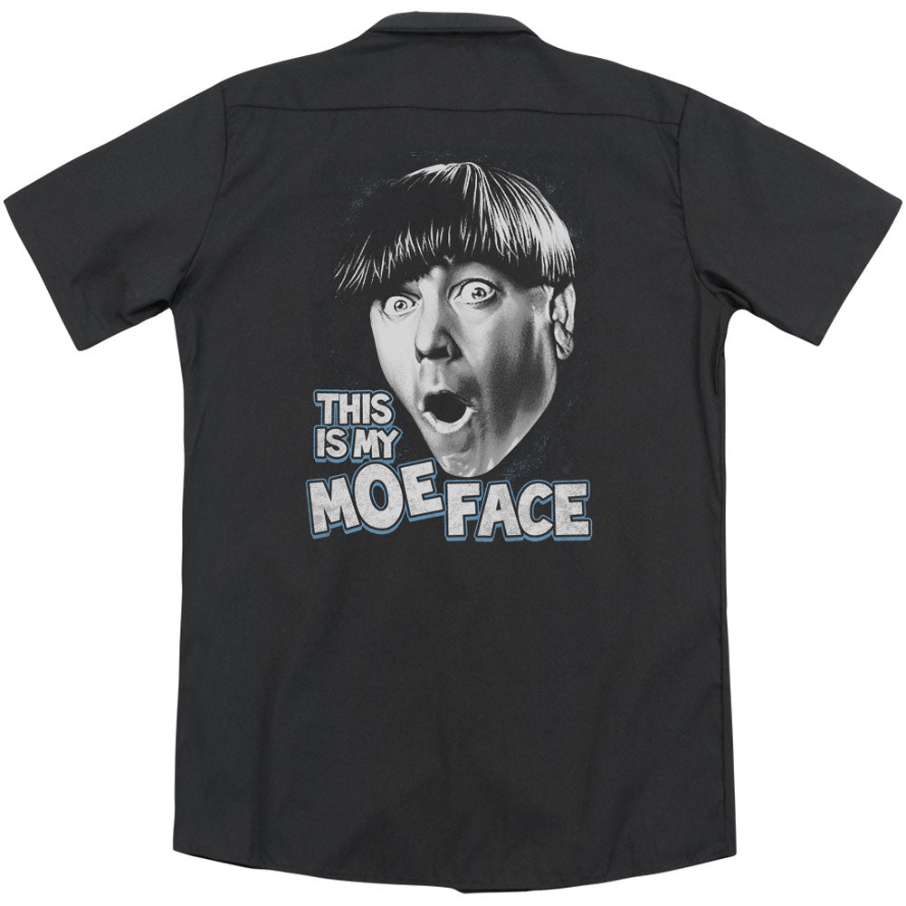 Three Stooges Moe Face (Back Print) Workshirt Back
