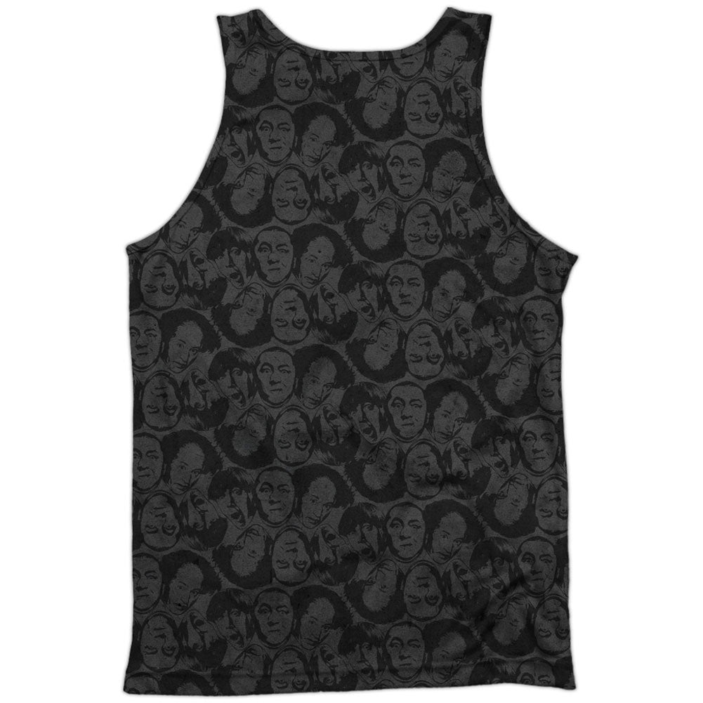 Three Stooges Stooges All Over 100% Poly Mens Tank Back