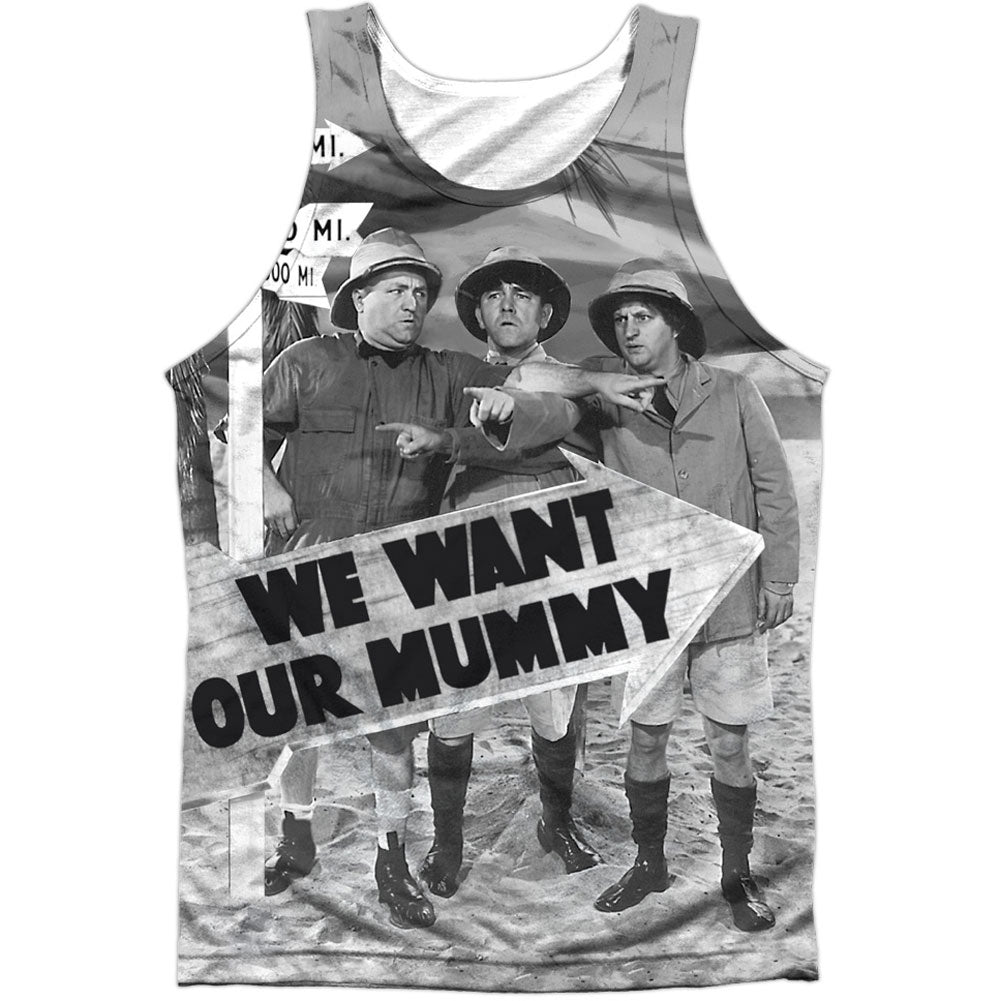 Three Stooges Tunis 1500 100% Poly Mens Tank Front