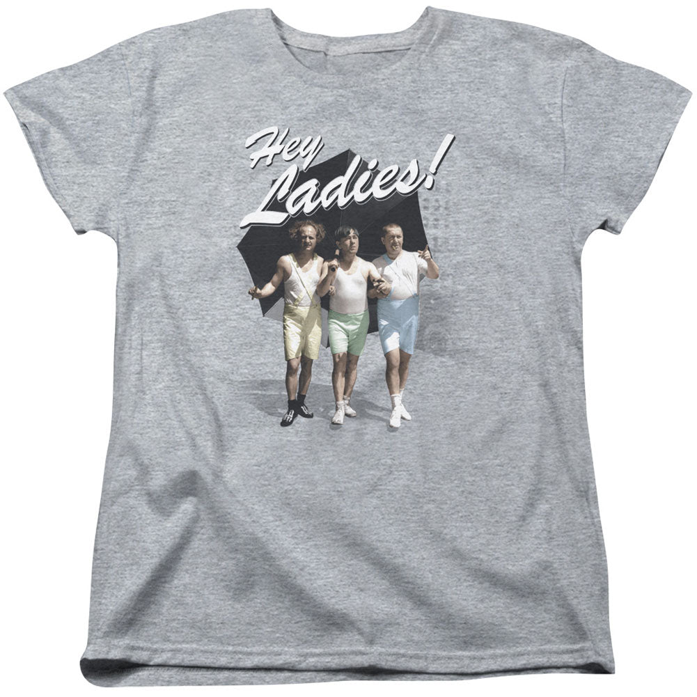 Three Stooges Hey Ladies Womens T-shirt Front