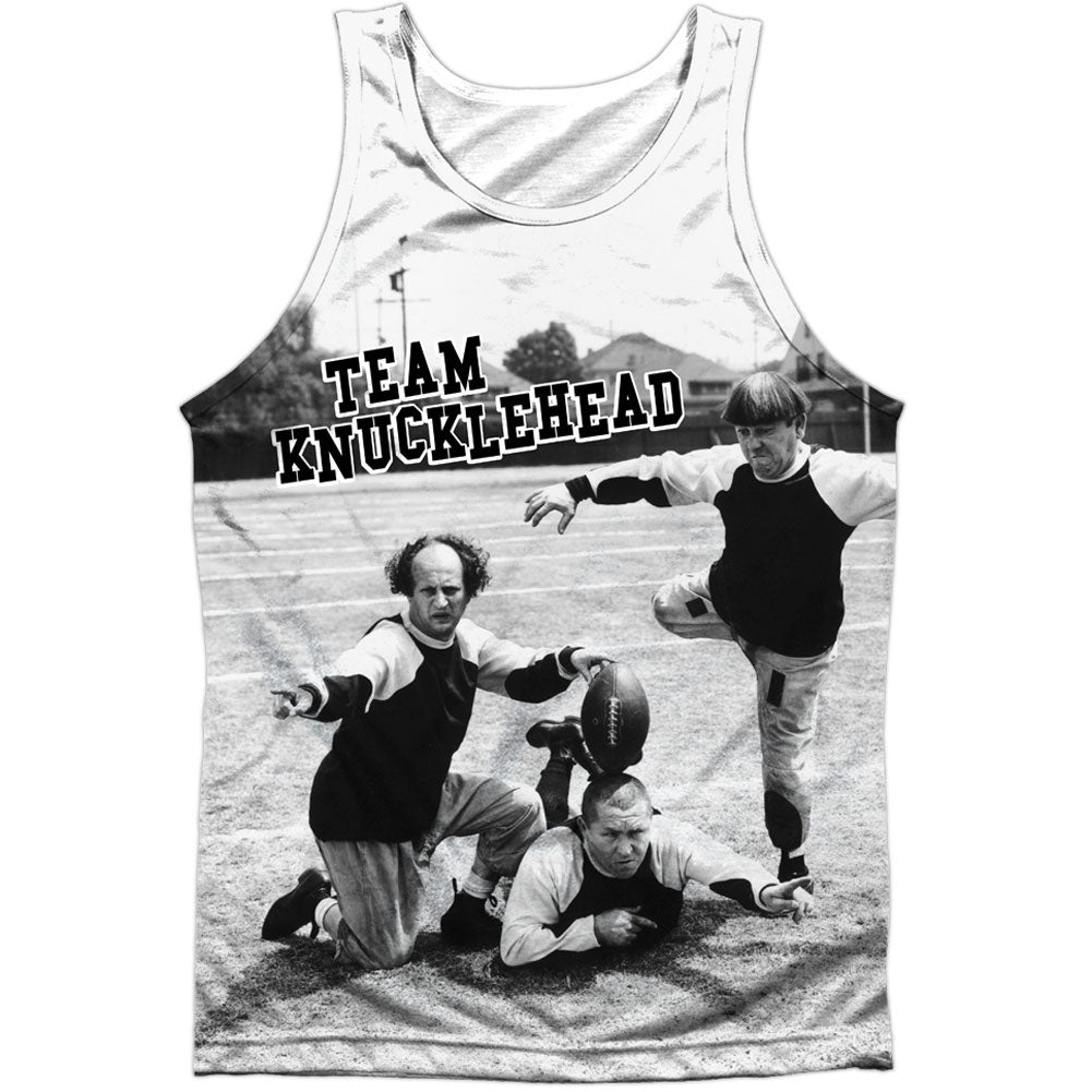 Three Stooges Team Knucklehead 100% Poly Mens Tank Front
