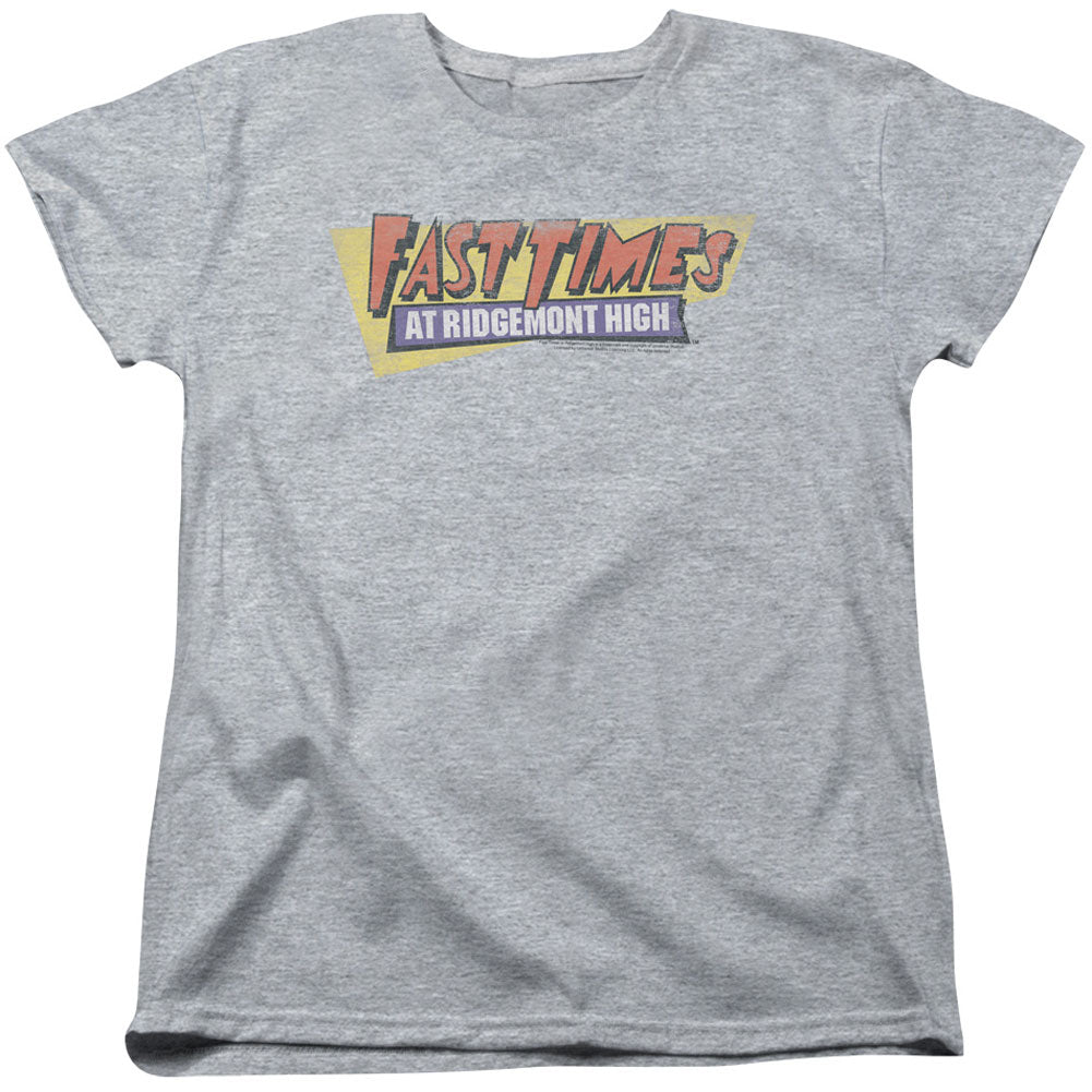 Fast Times At Ridgemont High Distressed Logo Womens T-shirt Front