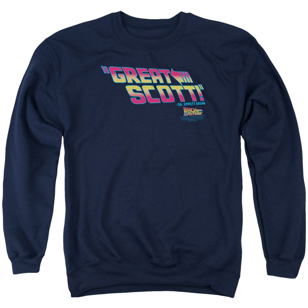 Back To The Future Great Scott Adult Sweatshirt Front
