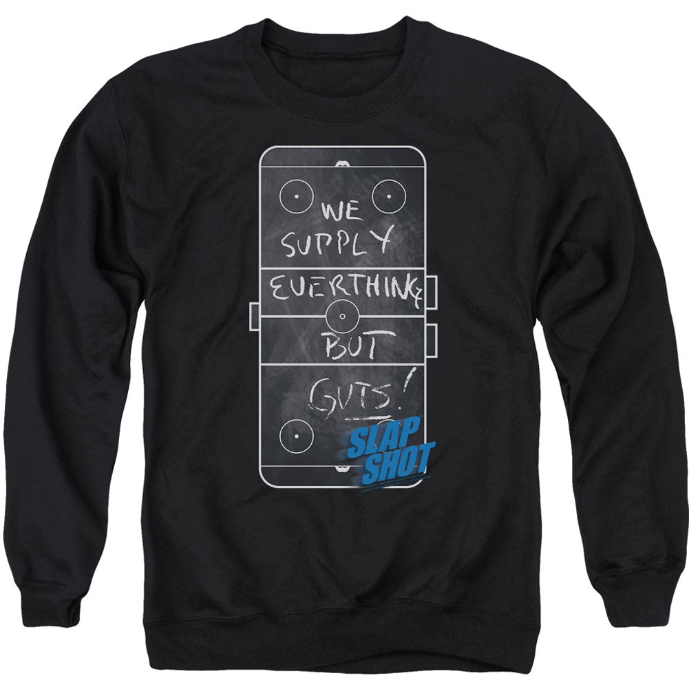 Slap Shot Chalkboard Adult Sweatshirt Front