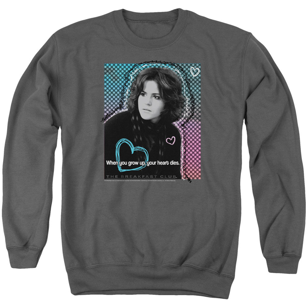 Breakfast Club Heart Dies Adult Sweatshirt Front