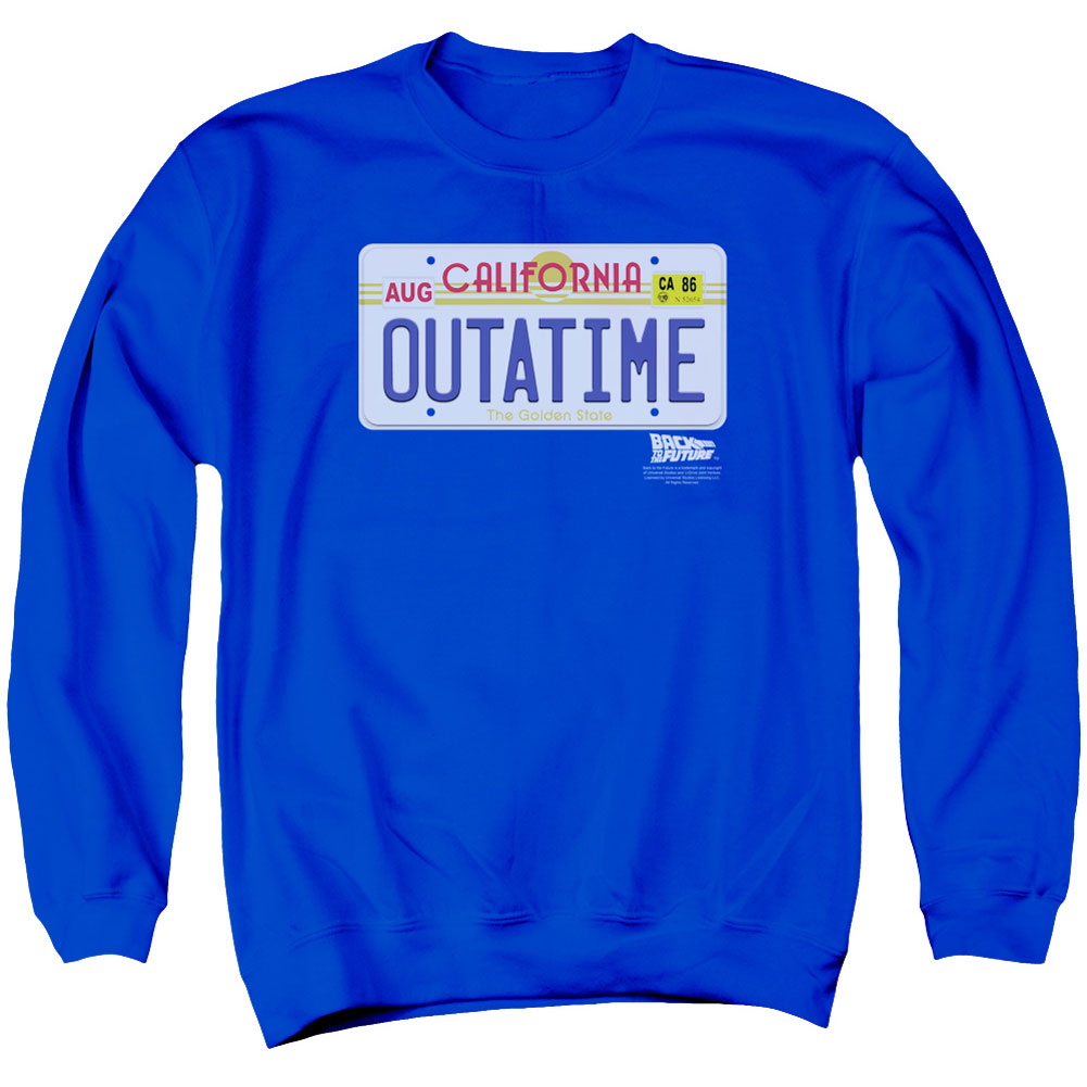 Back To The Future Outatime Plate Adult Sweatshirt Front