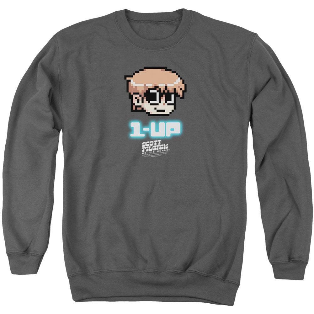 Scott Pilgrim 1 Up Adult Sweatshirt Front