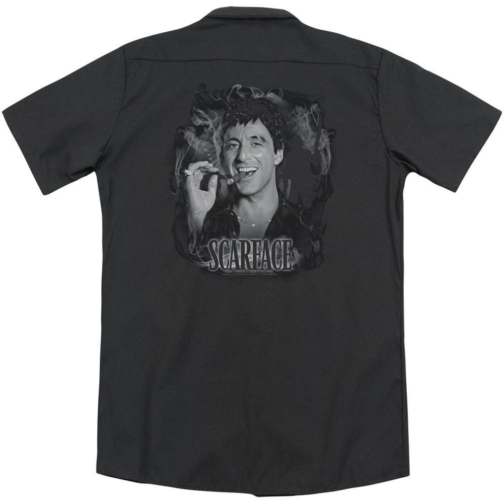 Scarface Smokey Scar (Back Print) Workshirt Back