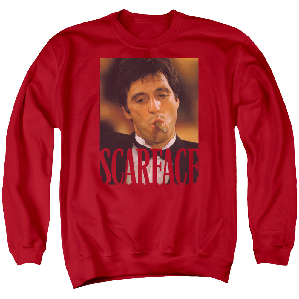 Scarface Smoking Cigar Adult Sweatshirt Front