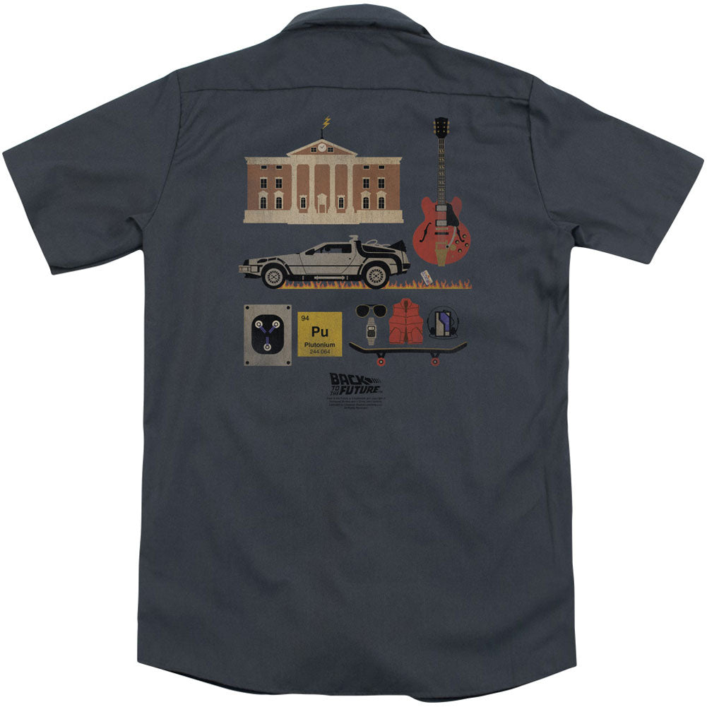 Back To The Future Items (Back Print) Workshirt Back