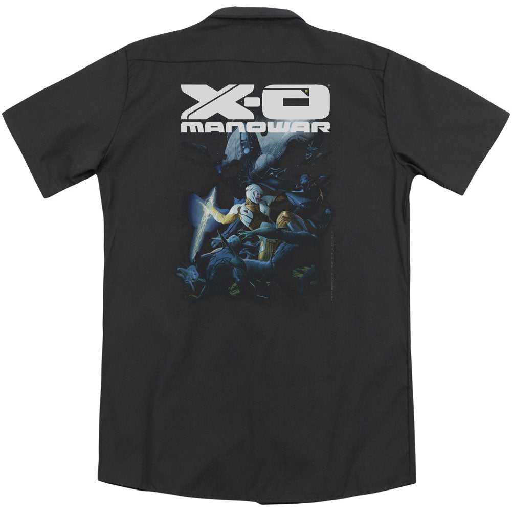 X-O Manowar By The Sword (Back Print) Workshirt Back