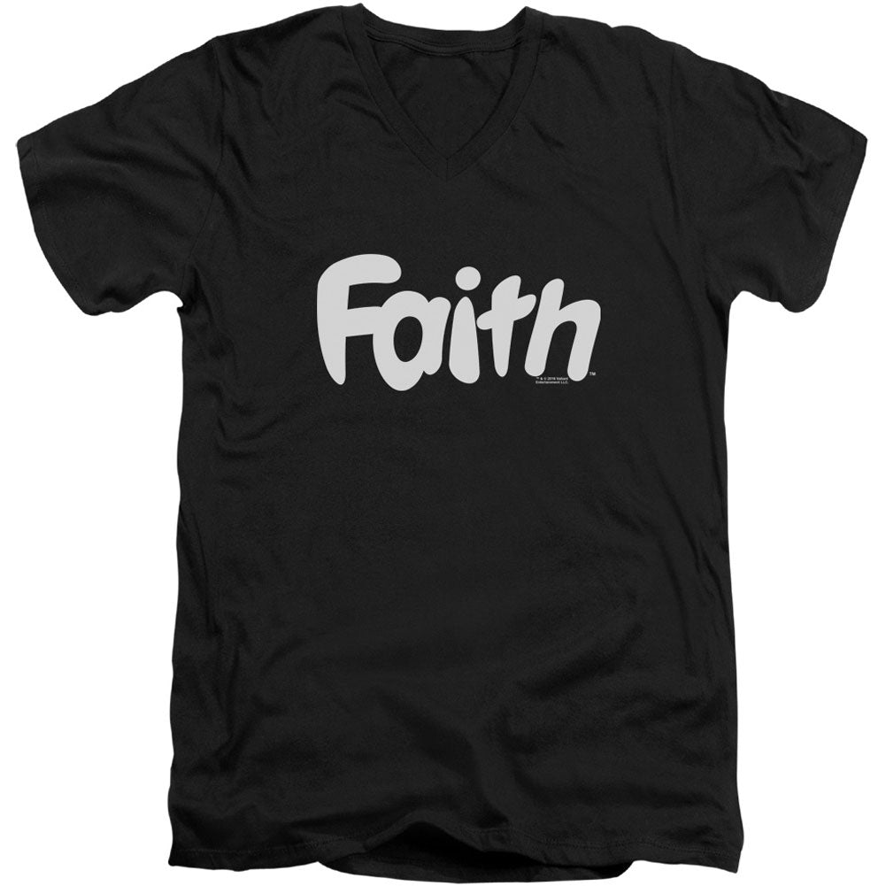 Valiant Faith Logo Adult V-Neck Slim Fit T-shirt Front