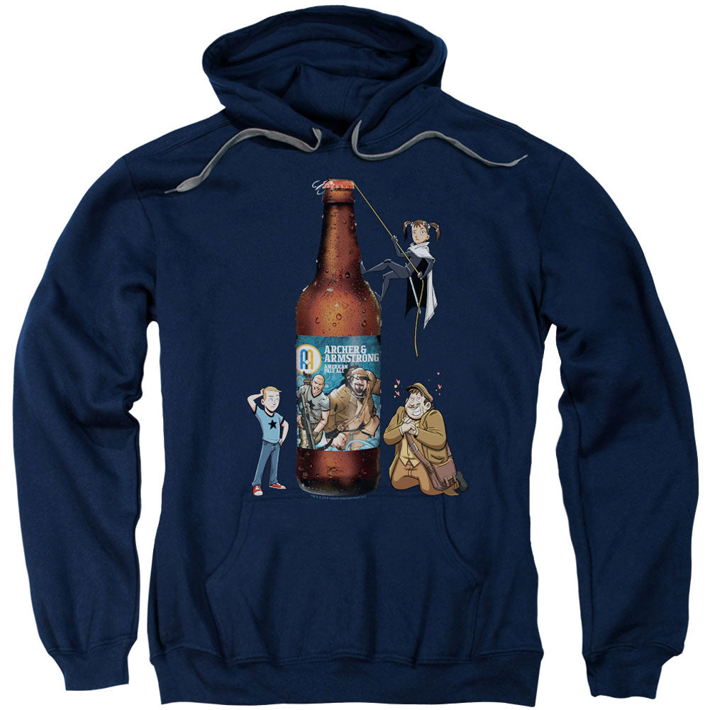 Archer & Armstrong Ale Adult 25% Poly Hooded Sweatshirt Front