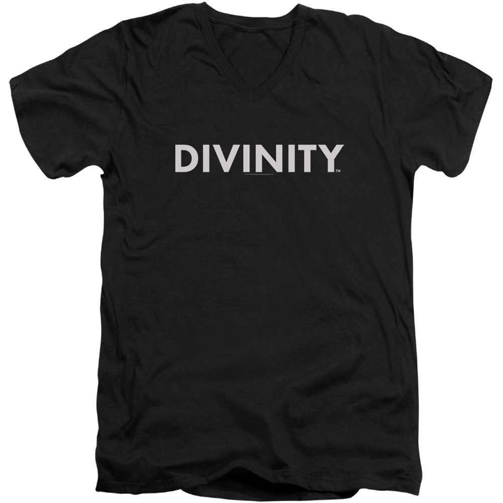 Valiant Divinity Logo Adult V-Neck Slim Fit T-shirt Front