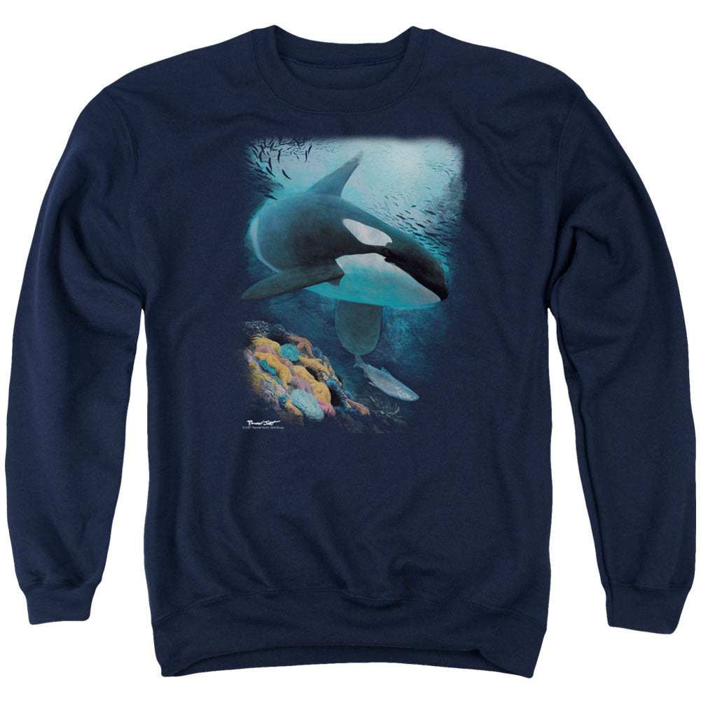 Wildlife Salmon Hunter Orca Adult Sweatshirt Front