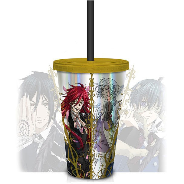 Black Bulter Grell Straw Tumbler Front