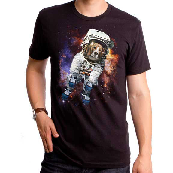 Humor Space Dog T-shirt