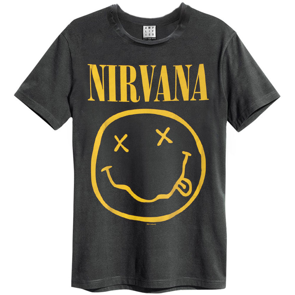 Nirvana Smiley Face Vintage T-shirt Front