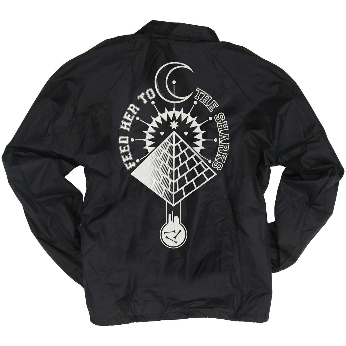 Feed Her To The Sharks Burial Chamber Windbreaker Back