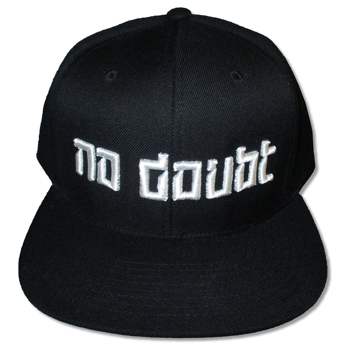 No Doubt White Logo Baseball Cap Front
