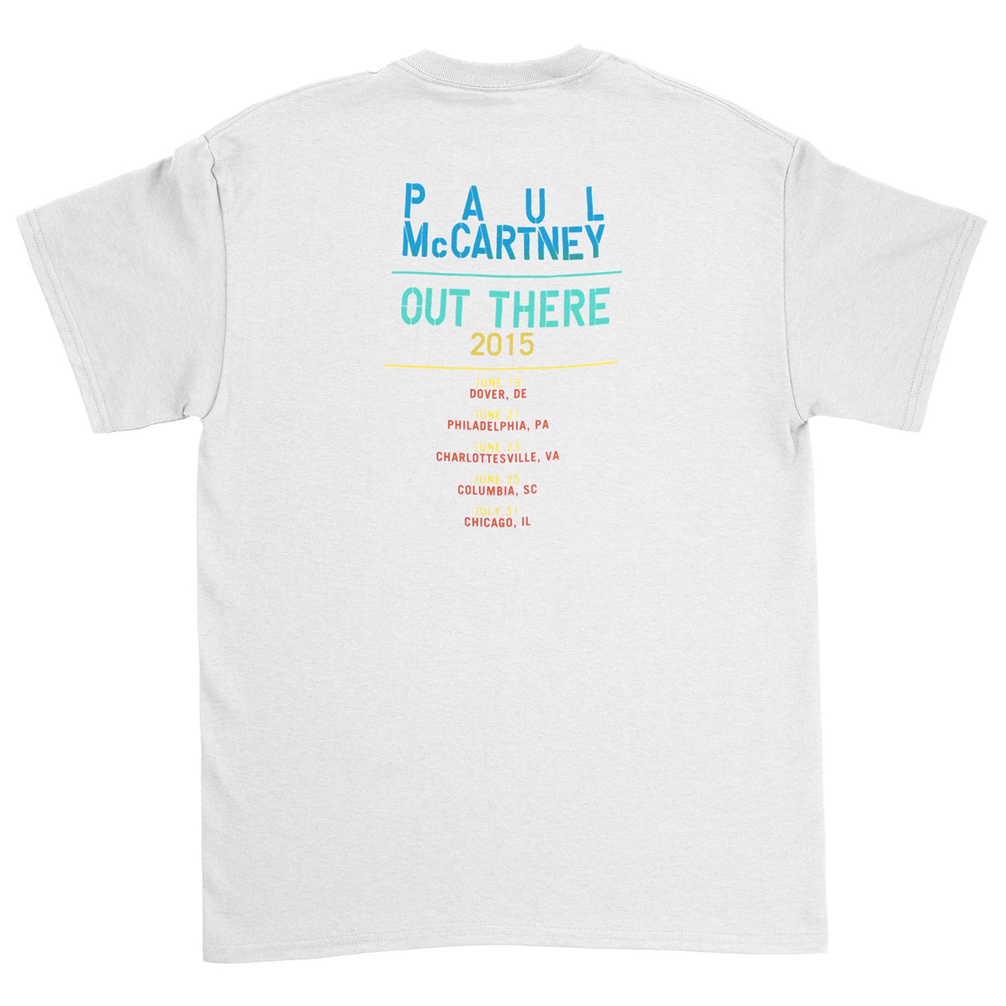 Paul Mccartney Paul McCartney Union Jack 2014 Tour T-shirt Back